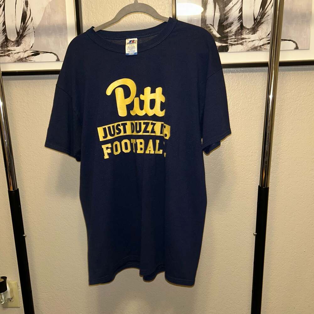 Vintage Russell Athletic Pitt Panthers Just Duzz It Football T-Shirt Large E17